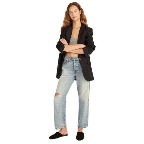 J.Crew Point Sur Canyon Mid-rise Boyfriend Jean Faded Blue Wash Selvedge Ed 27 - Picture 1 of 10